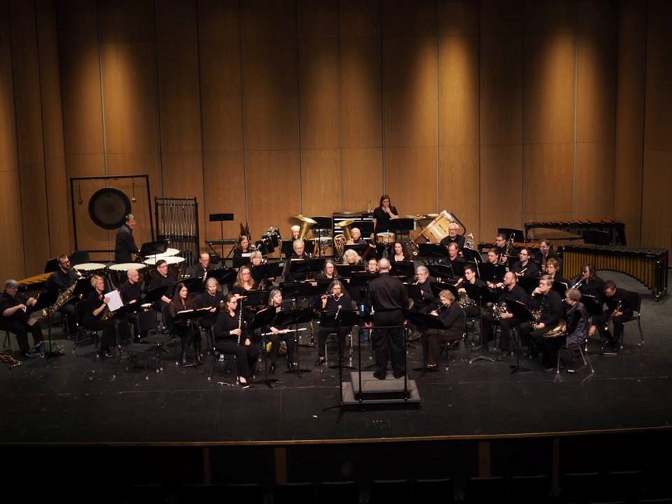 band on stage at Alexandria