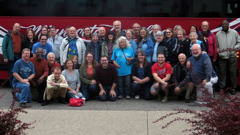 the band by the bus